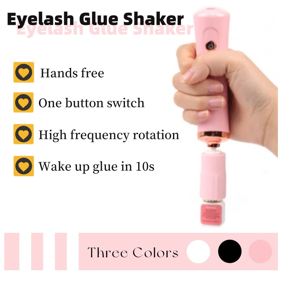 Electric eyelash glue shaker USB rechargeable lash adhesive mixer