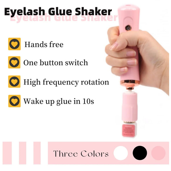 Electric eyelash glue shaker USB rechargeable lash adhesive mixer