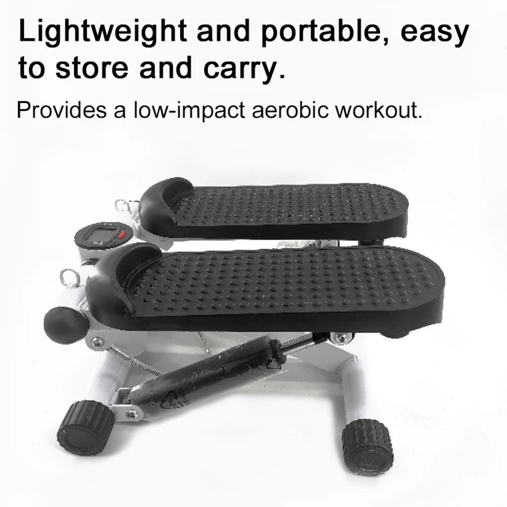 Mini treadmill stepper with massage foot pedals