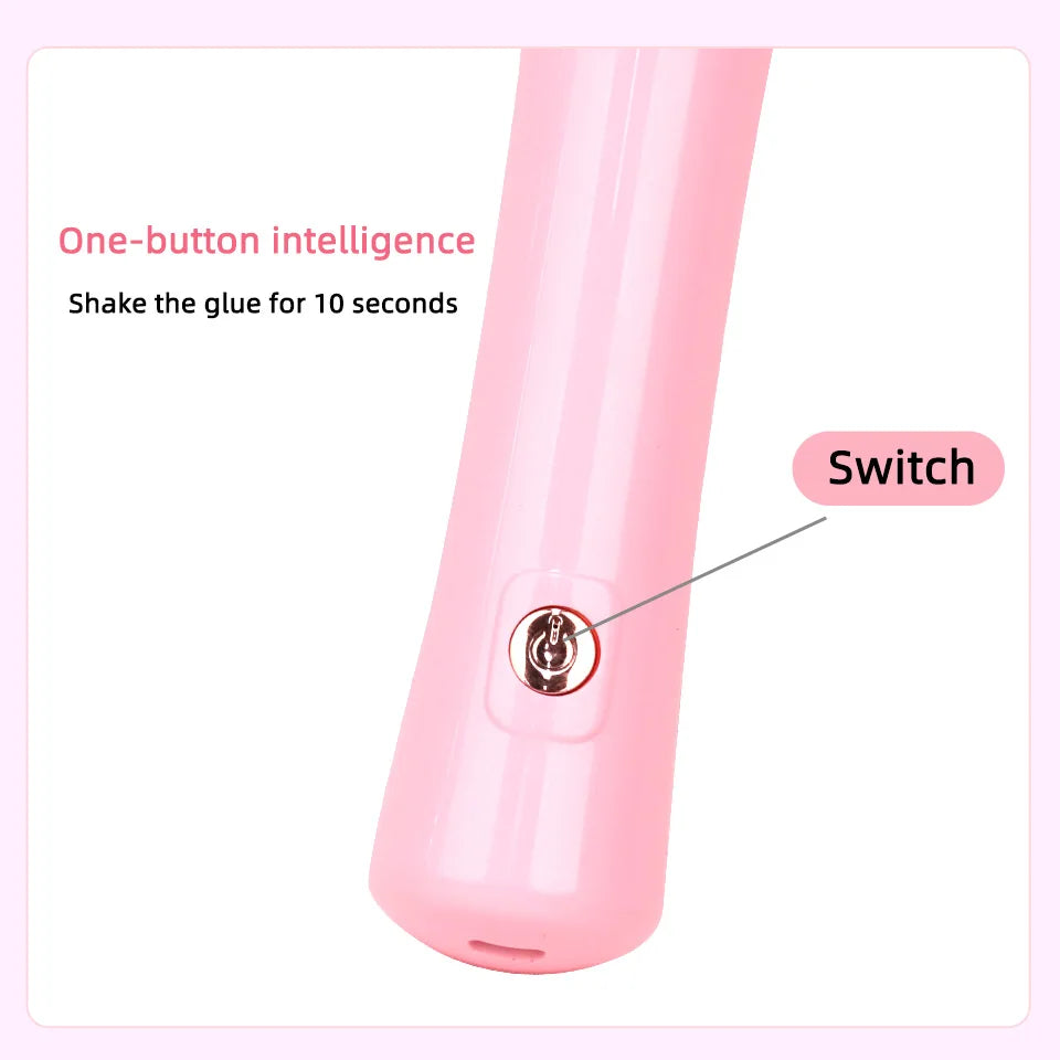 Portable lash glue shaker pink white black color options