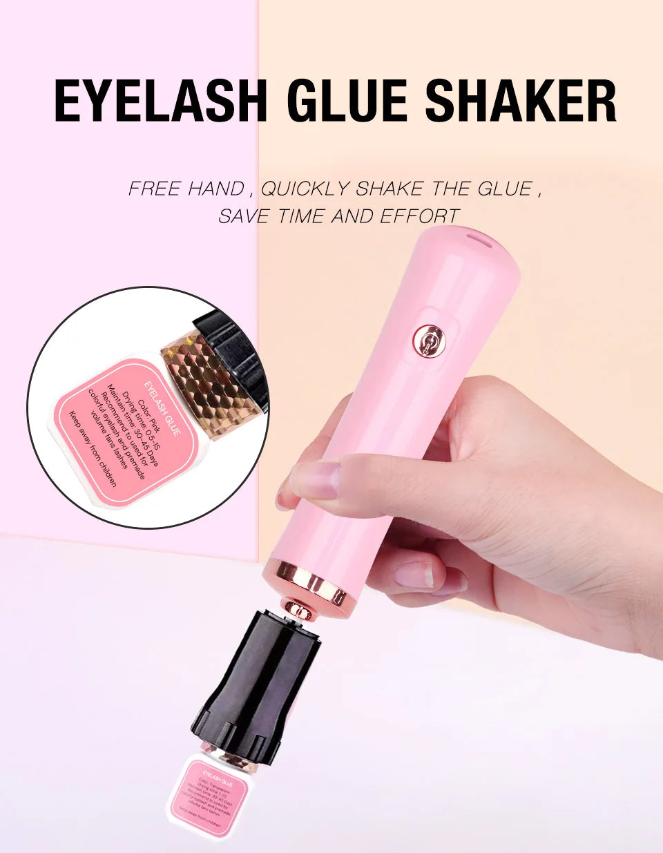 Portable Eyelash Glue Shaker – USB Rechargeable Electric Lash Adhesive Mixer ™