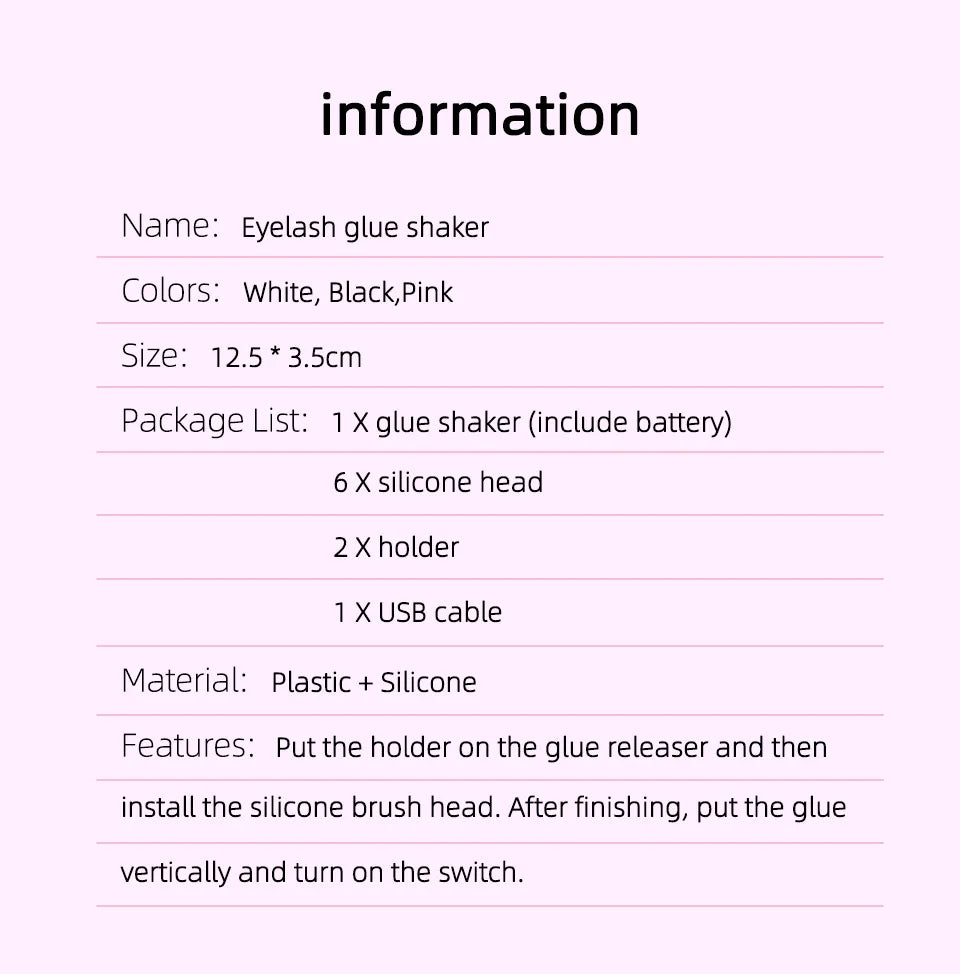 Portable Eyelash Glue Shaker – USB Rechargeable Electric Lash Adhesive Mixer ™